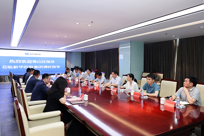 合肥市蜀山區(qū)委副書記、區(qū)長(zhǎng)楊森一行深入新華控股集團(tuán)調(diào)研指導(dǎo)